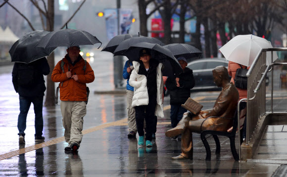 설 연휴에 내리는 비