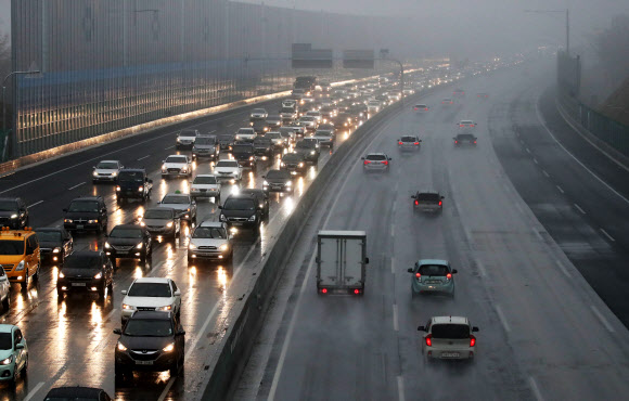 비 내리는 귀성길