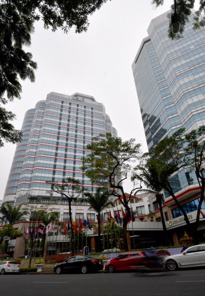 23일 김정은 위원장의 숙소로 확정된 베트남 하노이 멜리아 하노이 리조트에 긴장감이 흐르고 있다. 2019.2.23 박지환기자 popocar@seoul.co.kr