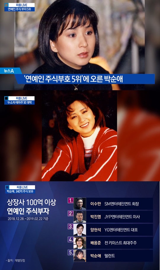 박순애, 연예인부자 5위  