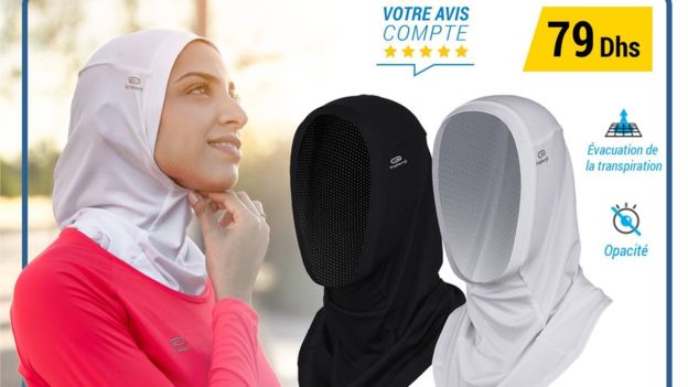 세계 최대 스포츠용품 소매체인 데카슬론이 모로코에서 만든 러닝 히잡 광고.  데카슬론 홈페이지 캡처