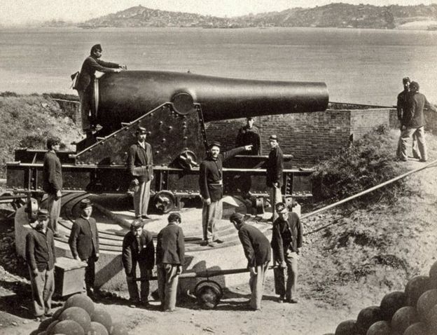 1869년의 알카트라즈 요새 풍경. 