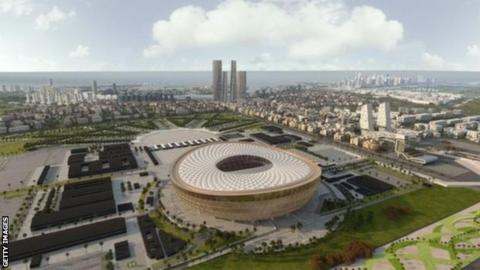 2022년 11월 21일부터 다음달 18일까지 열리는 카타르 월드컵의 메인 스타디움 전경. AFP 자료사진