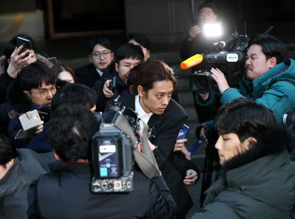 정준영, 힘겨운 귀가길