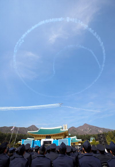 서해영웅 기리는 푸른하늘 태극문양