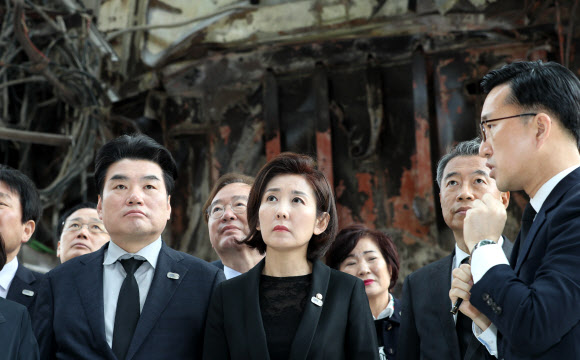 천암함 살펴보는 나경원 원내대표