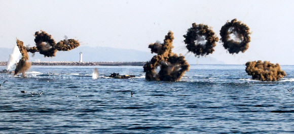 한국군 육해공 합동 상륙훈련