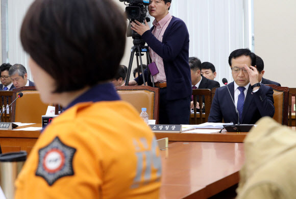 이재정 의원과 정문호 소방청장