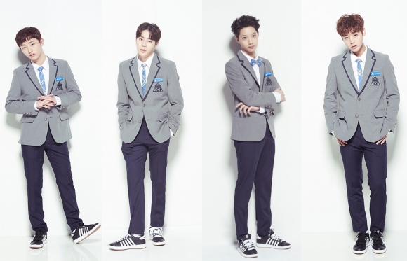 윤지성, 하성운, 라이관린, 박지훈.