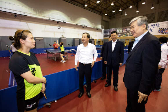 리우올림픽 출전 선수 격려하는 조양호 회장