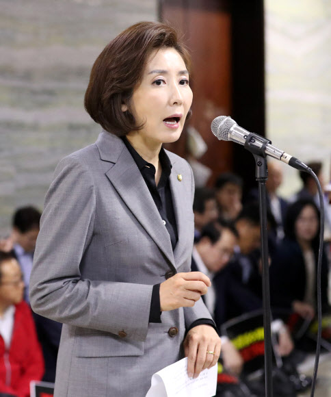 발언하는 나경원