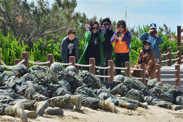 해병대문화축제 해상기동훈련 시연