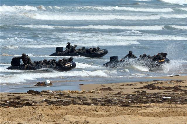 해병대 특수수색대 해상기습침투 시연