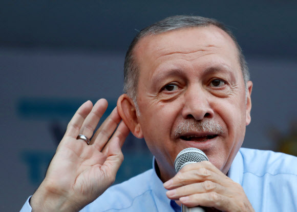 레제프 타이이안 에르도안 터키 대통령    로이터 자료 사진 연합뉴스