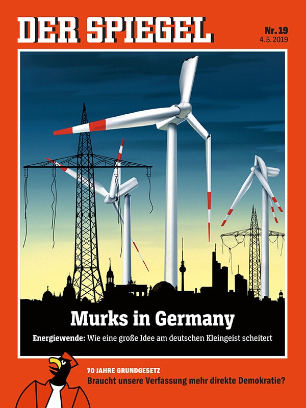 독일의 에너지전환 정책을 다룬 독일 유력주간지 슈피겔의 표지. 