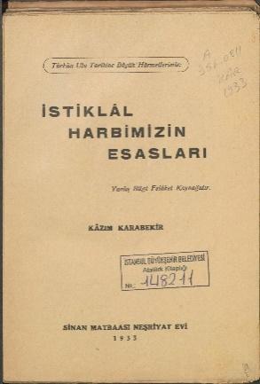 카짐 카라베키르 ‘터키의 독립전쟁에 관한 사실들’(1933)