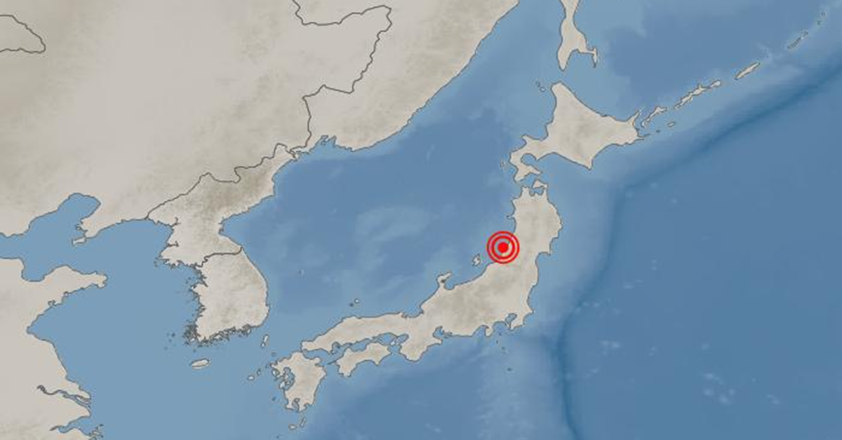 일본 아마가타현(혼슈) 야마가타 서북서쪽 83km 해역에서 18일 밤 10시 22분 규모 6.8의 지진이 발생했다고 기상청이 이날 밝혔다. 기상청 홈페이지 캡처