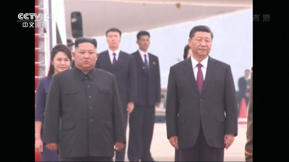 평양 도착한 시진핑