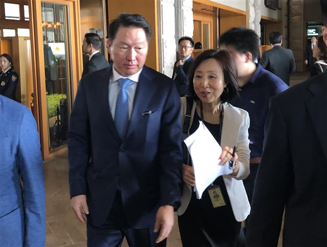 최태원 SK그룹 회장, 트럼프 대통령과의 간담회