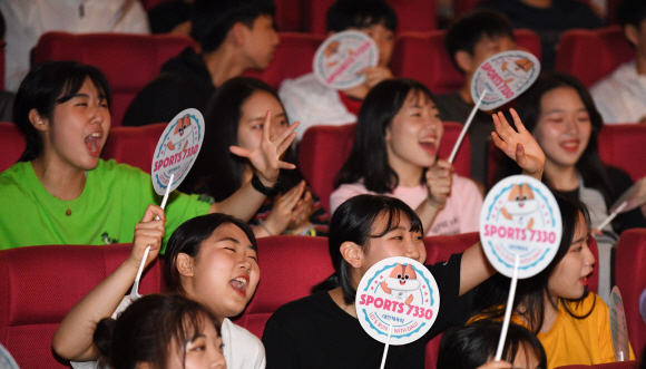 대한체육회경기단체연합회등 체육관련단체들이 주최하는 스포츠꿈나무들에게 꿈과 희망을 전달하기 위한 ‘대한민국 체육꿈나무축제’가 30일 오후 한국체육대 필승관 대강당에서 열렸다. 2019.6.30. 김명국선임기자. daunso@seoul.co.kr