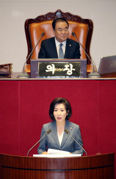 나경원, 교섭단체 대표연설