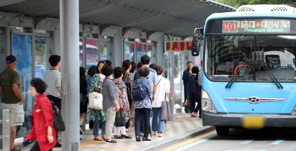 지하철파업, 버스 이용하는 부산시민들