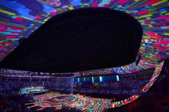 세계수영선수권대회 개막식 ‘빛의 향연’