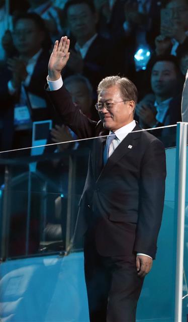 광주세계수영선수권대회 찾은 文 대통령