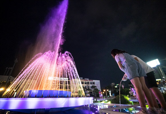 광수수영대회 시작을 알리는 합수식