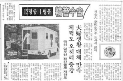 정관수술의 이로운 점을 다룬 기사(경향신문 1975년 6월 17일자).