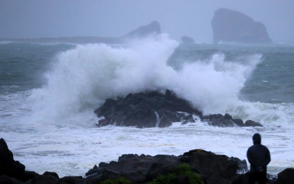 ‘다나스’가 몰고 온 파도