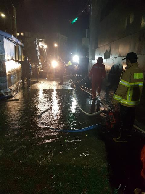 ‘태풍 다나스’ 제주 곳곳이 물바다