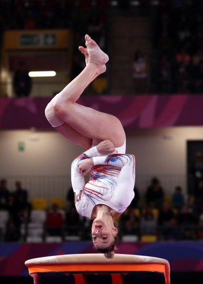 27일(현지시간) 페루 리마에서 열린 ‘2019 팬 아메리칸 게임’에서 푸에르토리코 선수가 경기를 펼치고 있다. 팬 아메리칸 게임은 아메리카대륙 국가들간의 종합스포츠대회다. 로이터 연합뉴스