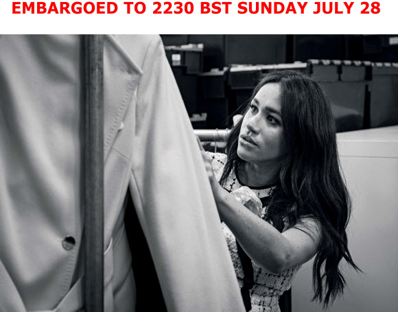 영국 해리 왕자의 부인인 메건 마클 왕자비가 28일(현지시간) 패션잡지 ‘보그’ 영국판 객원 편집자로 9월호 제작에 참여했다. 로이터 연합뉴스