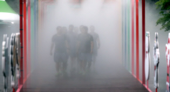 화천 쪽배축제 안개터널