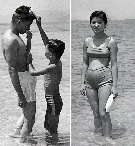 물놀이 즐기는 박정희 전 대통령 가족