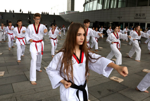 세계 각국 청소년 태권도 시연
