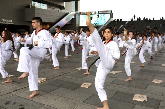 세계 각국 청소년 태권도 시연