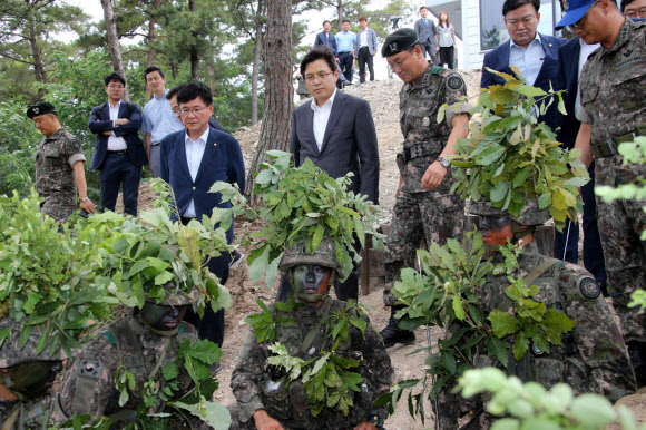황교안 대표, 육군3사관학교 방문