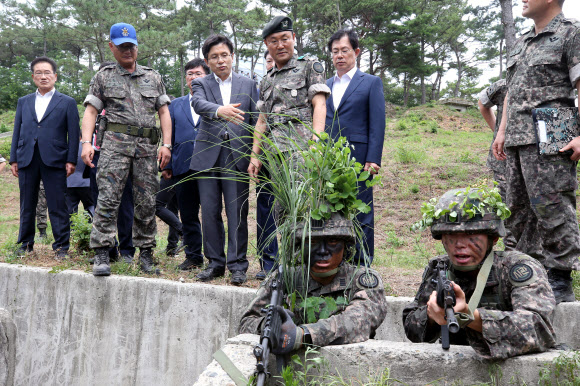 황교안 대표, 육군3사관학교 방문
