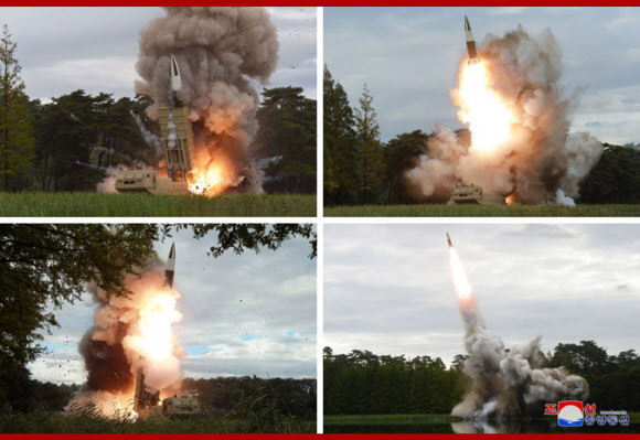 북한 어제 발사 공개…“또다시 ‘새 무기’ 시험사격”