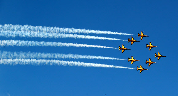 멋진 공연 펼치는 블랙이글스