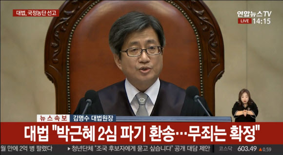 ‘국정농단’사건 대법원 최종선고