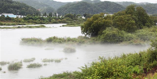 가을장마가 만든 물안개