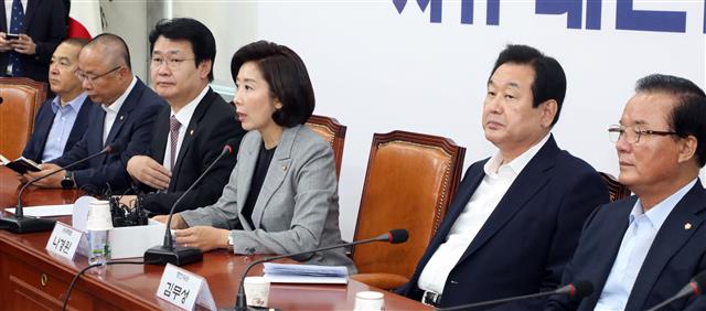 나경원 원내대표, 중진의원 연석회의 주재