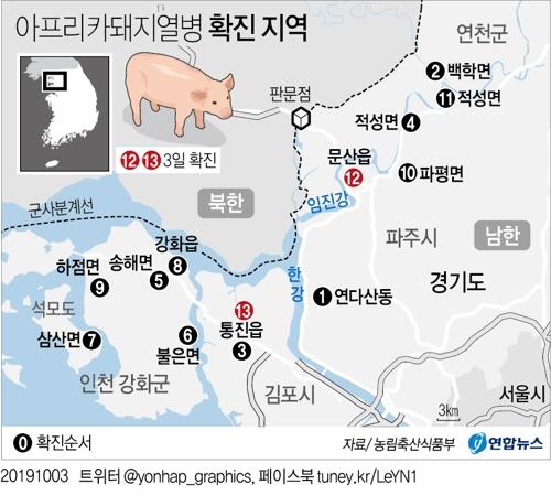 김포 통진읍 돼지열병 추가 확진…2만2525마리 살처분