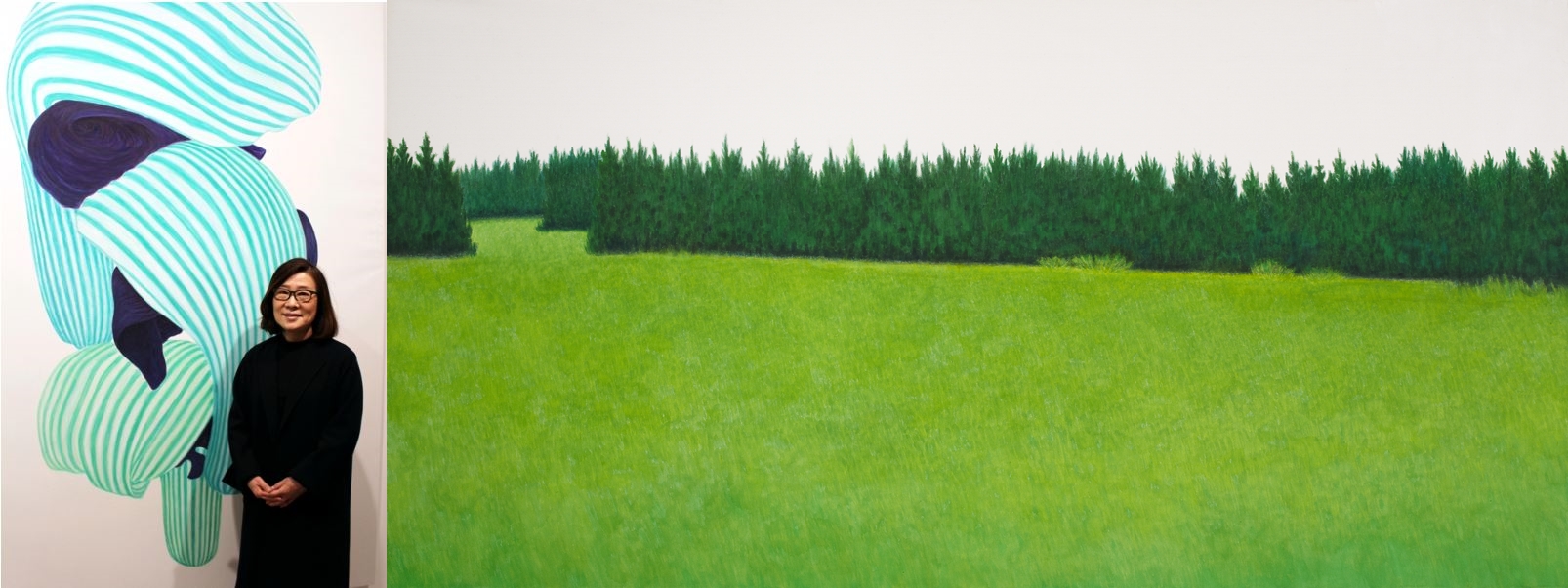 김보희 작가와 작품 투워드(Towards,150 x 300cm, Color on canvas, 2011)