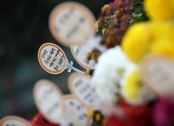 한 송이 국화에 담긴 수험생 학부모의 마음