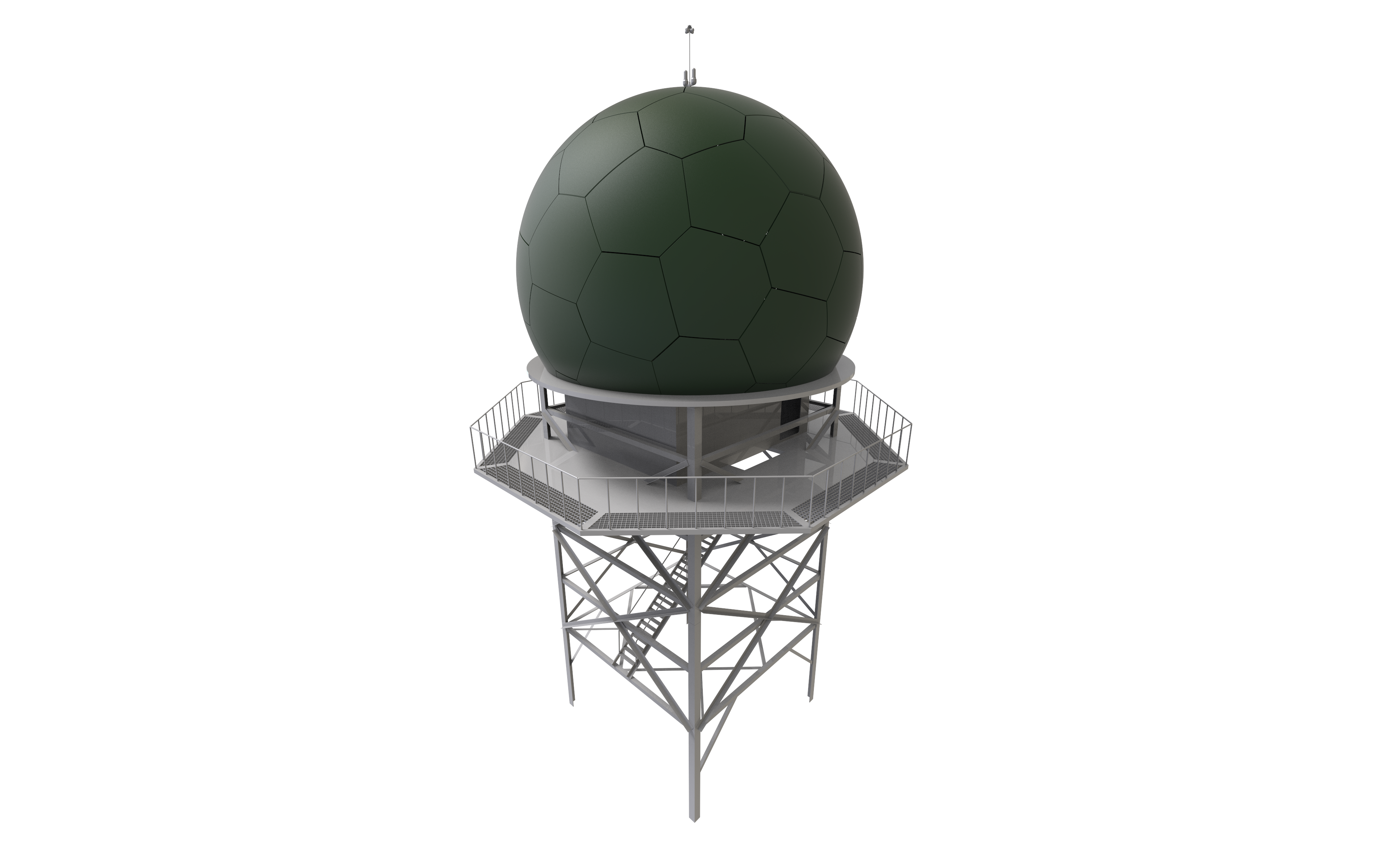 방위사업청과 LIG넥스트원이 국내기술로 개발해 지난 9월 전력화한 해상감시레이더-Ⅱ의 외부 모습. 방위사업청 제공