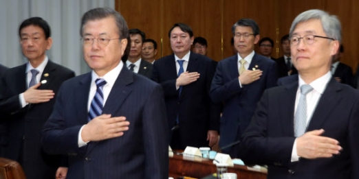 반부패정책협의회 참석한 문 대통령과 검찰총장